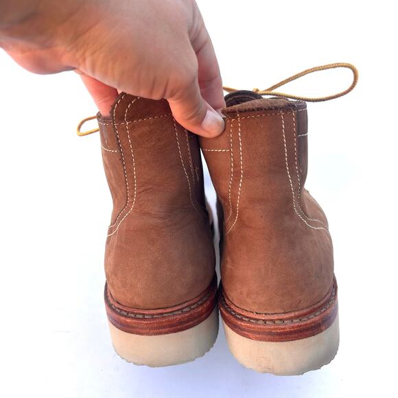 Allen Edmonds Men’s Park City Cap Toe Tan Nubuck Suede Lace Up Boots 11 Camel - Picture 8 of 12